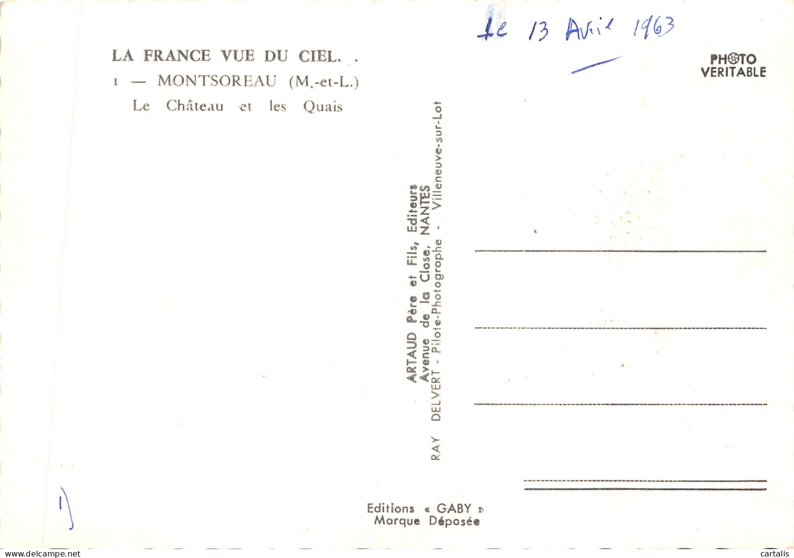 49-MONTSOREAU-N 601-B/0009 - Other & Unclassified