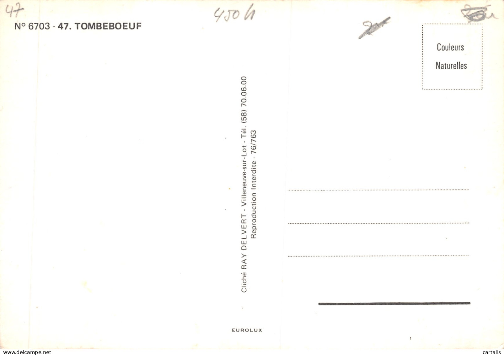 47-TOMBEBOEUF-N 601-A/0261 - Other & Unclassified