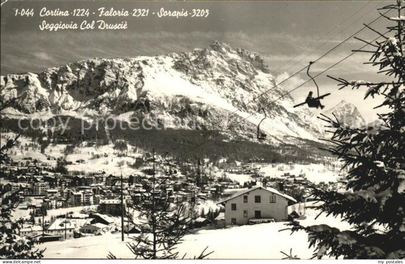 72514795 Cortina D Ampezzo Faloria Sorapis Seggiovia Col Druscie Winterpanorama  - Autres & Non Classés