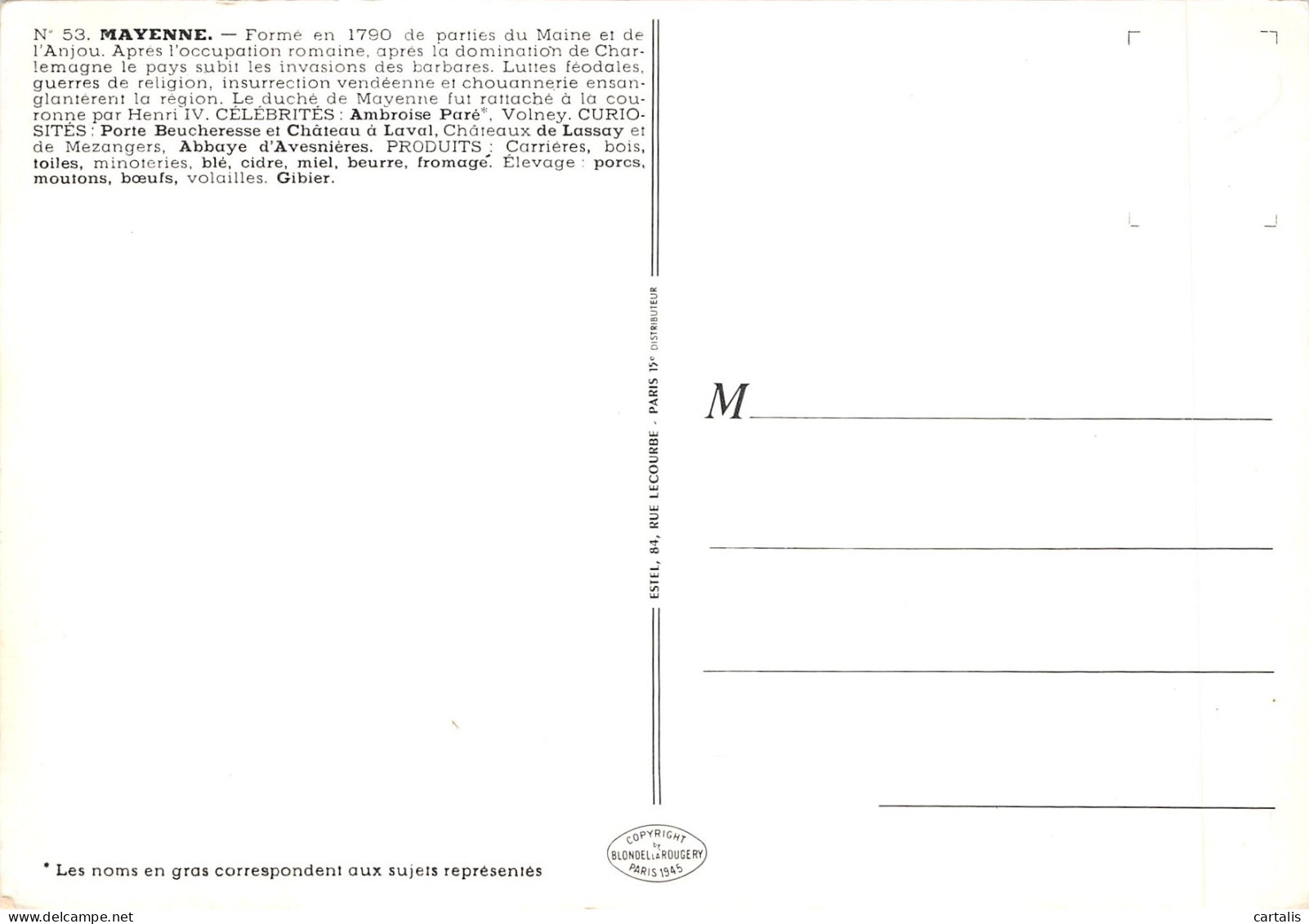 53-PANORAMA DE LA MAYENNE-N 601-D/0005 - Sonstige & Ohne Zuordnung