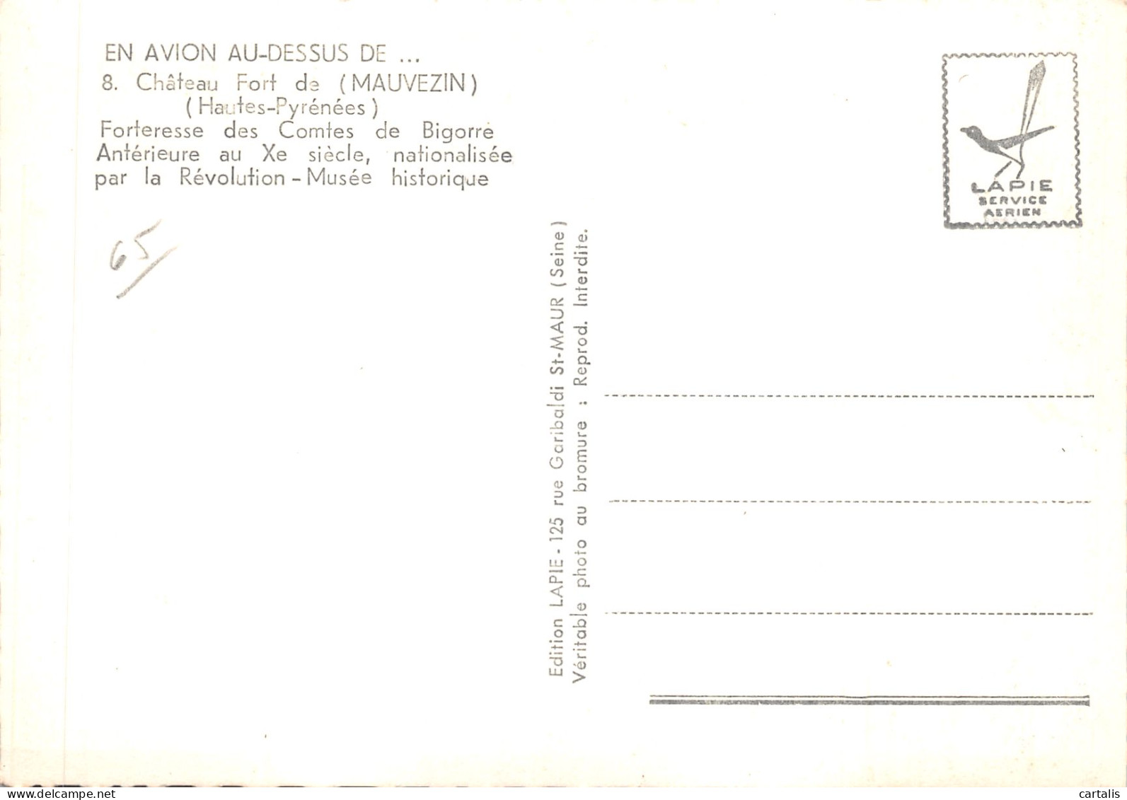 65-MAUVEZIN-CHÂTEAU FORT-N 603-A/0127 - Other & Unclassified