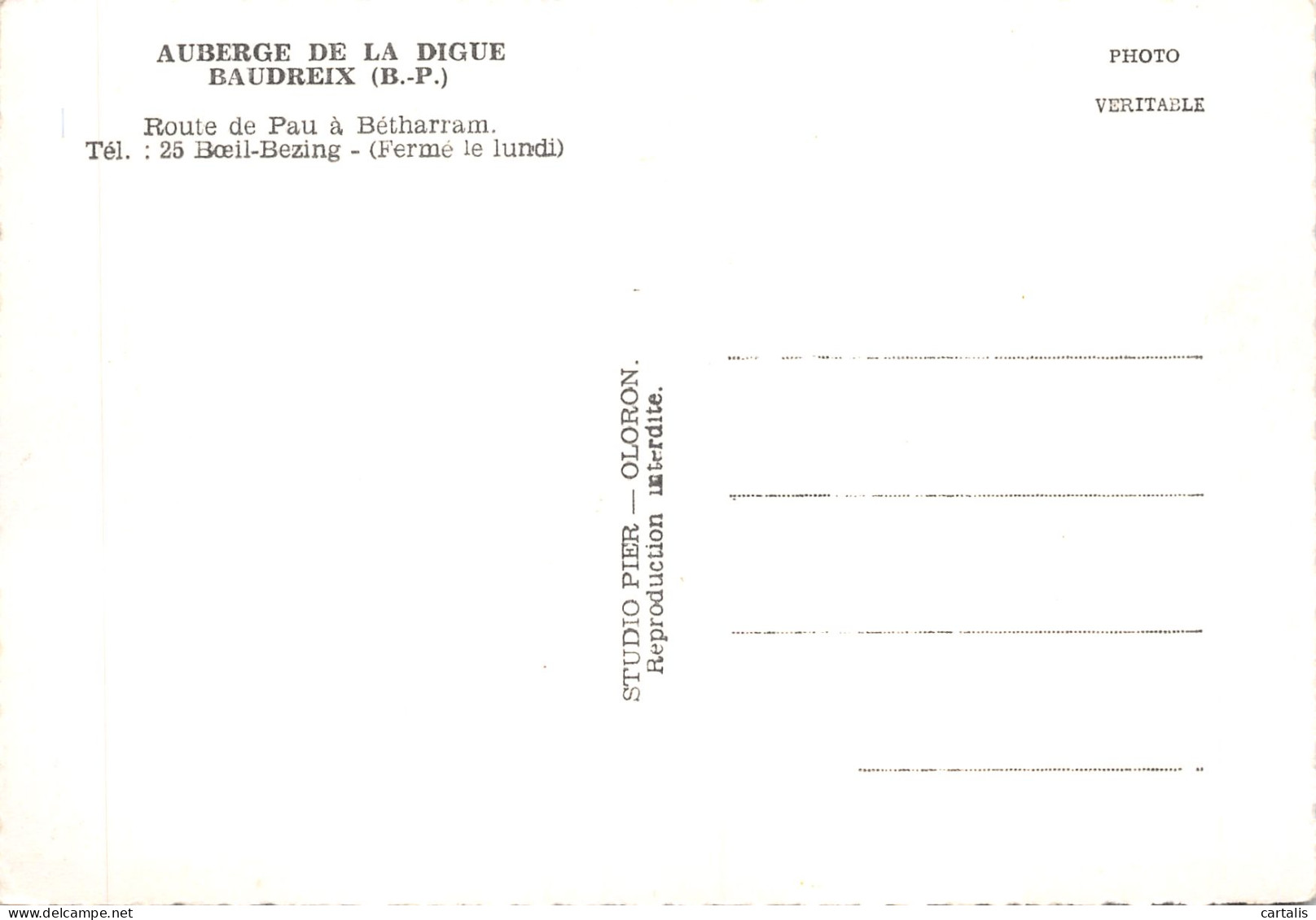 64-BAUDREIX-AUBERGE DE LA DIGUE-N 603-A/0089 - Other & Unclassified