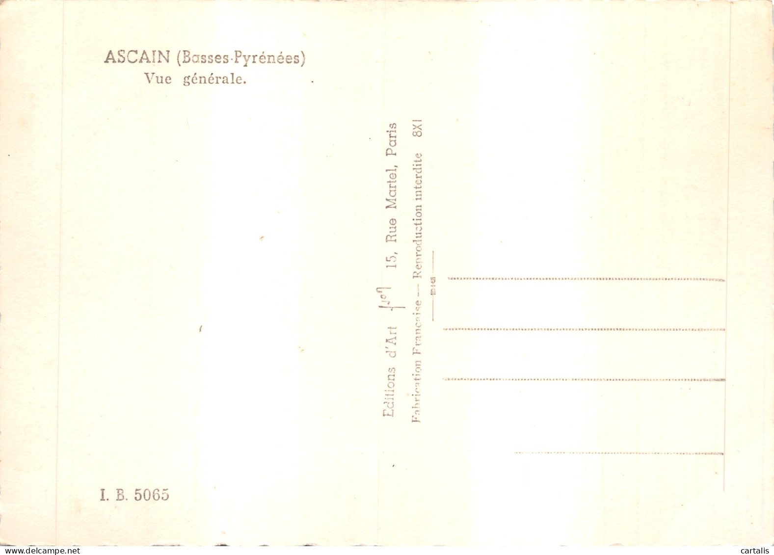 64-ASCAIN-N 603-A/0065 - Ascain