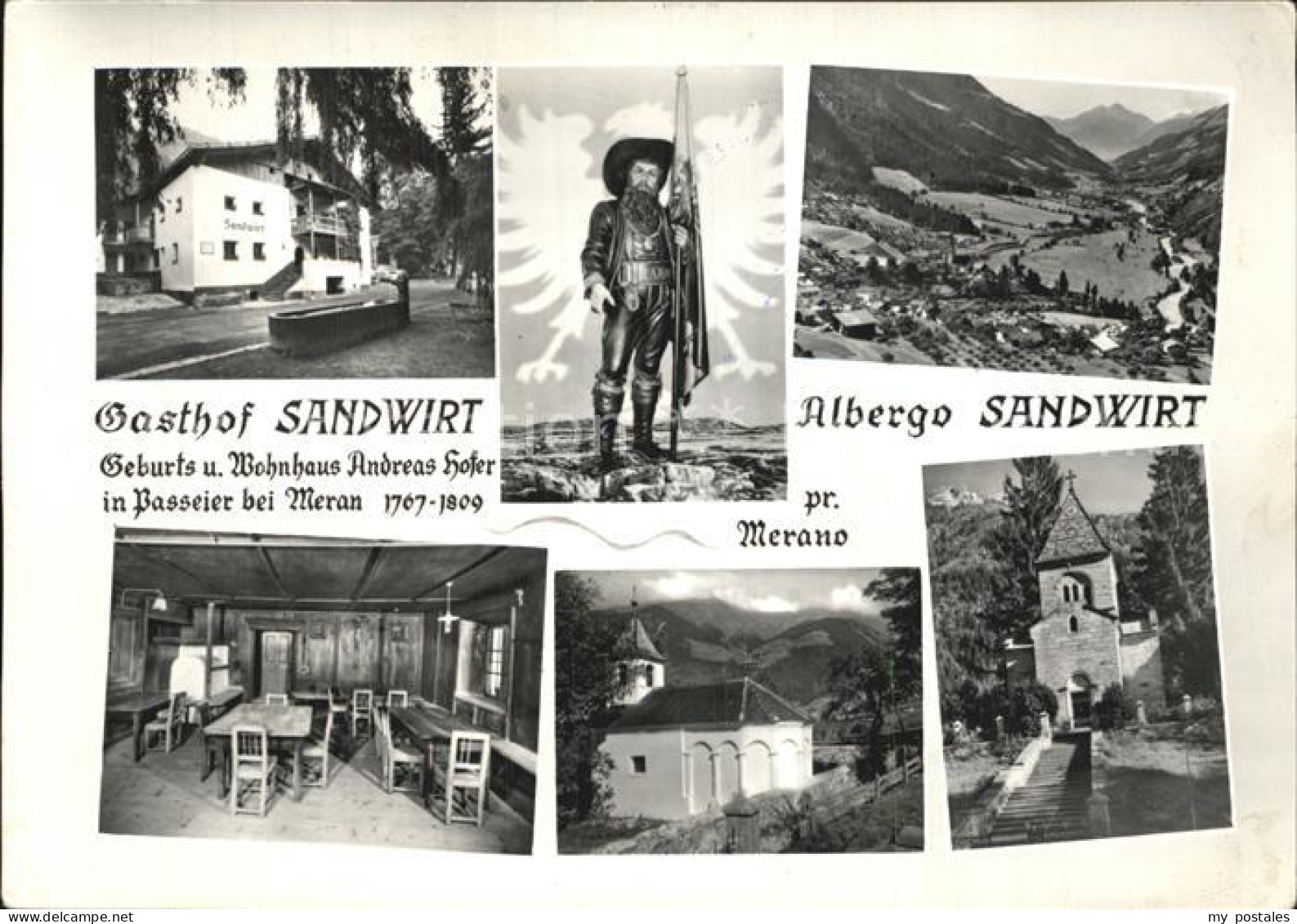 72514638 Passeier Gasthof Sandwirt Andreas Hofer Panorama Gaststube Kirche Passe - Other & Unclassified