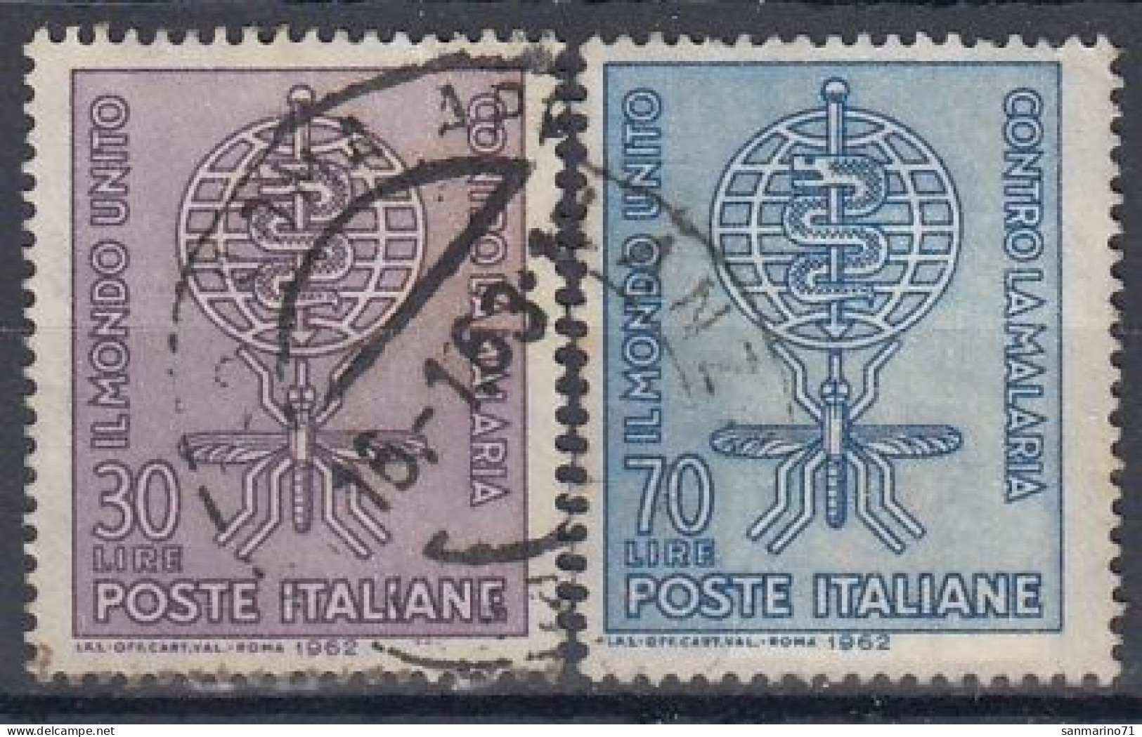 ITALY 1132-1133,used,falc Hinged - 1961-70: Used