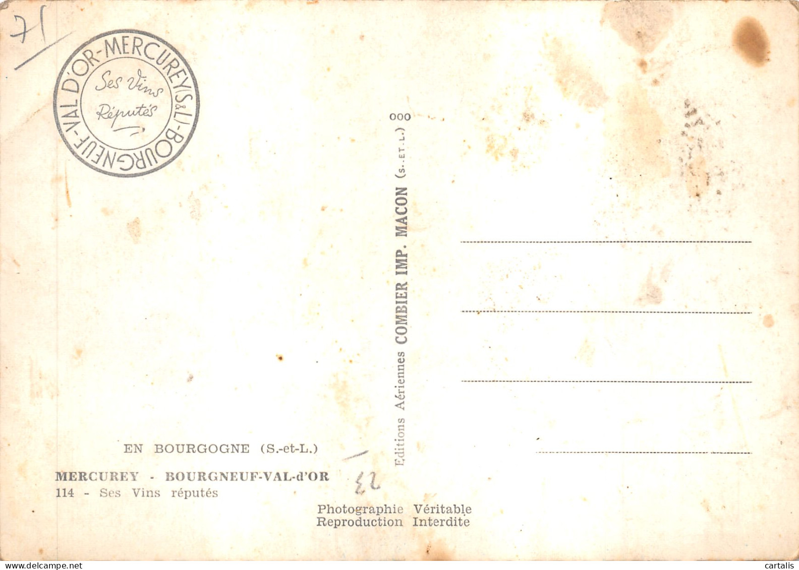 71-MERCUREY-BOURGNEUF VAL D OR-N 603-C/0141 - Other & Unclassified