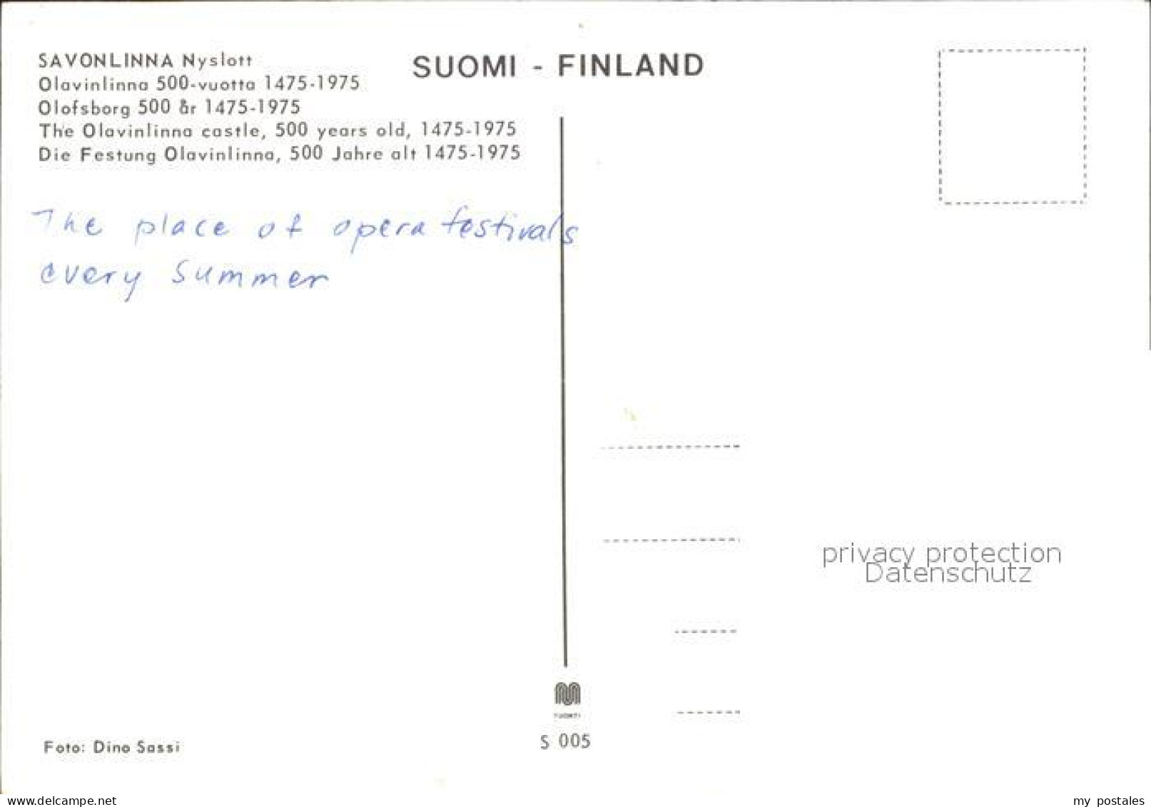 72514585 Savonlinna Festung Olavinlinna Savonlinna - Finland
