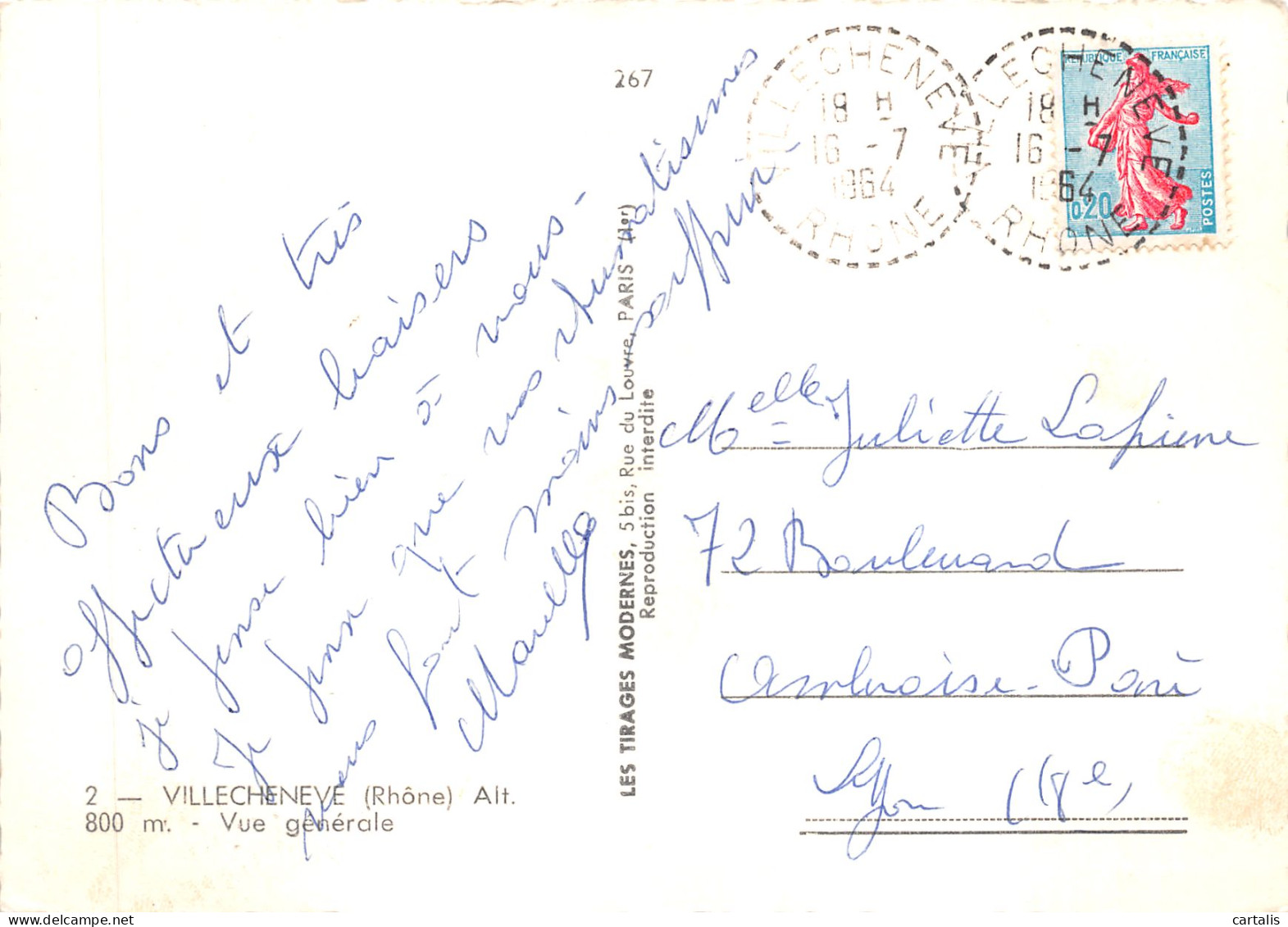 69-VILLECHENEVE-N 603-B/0333 - Other & Unclassified