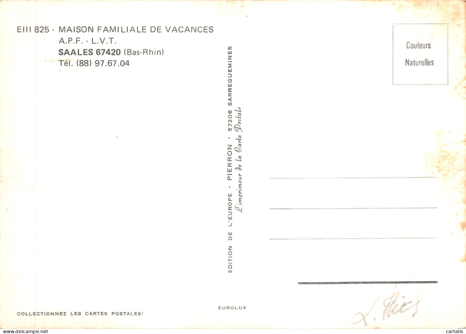 67-SAALES-MAISON FAMILIALE DE VACANCES-N 603-B/0161 - Other & Unclassified