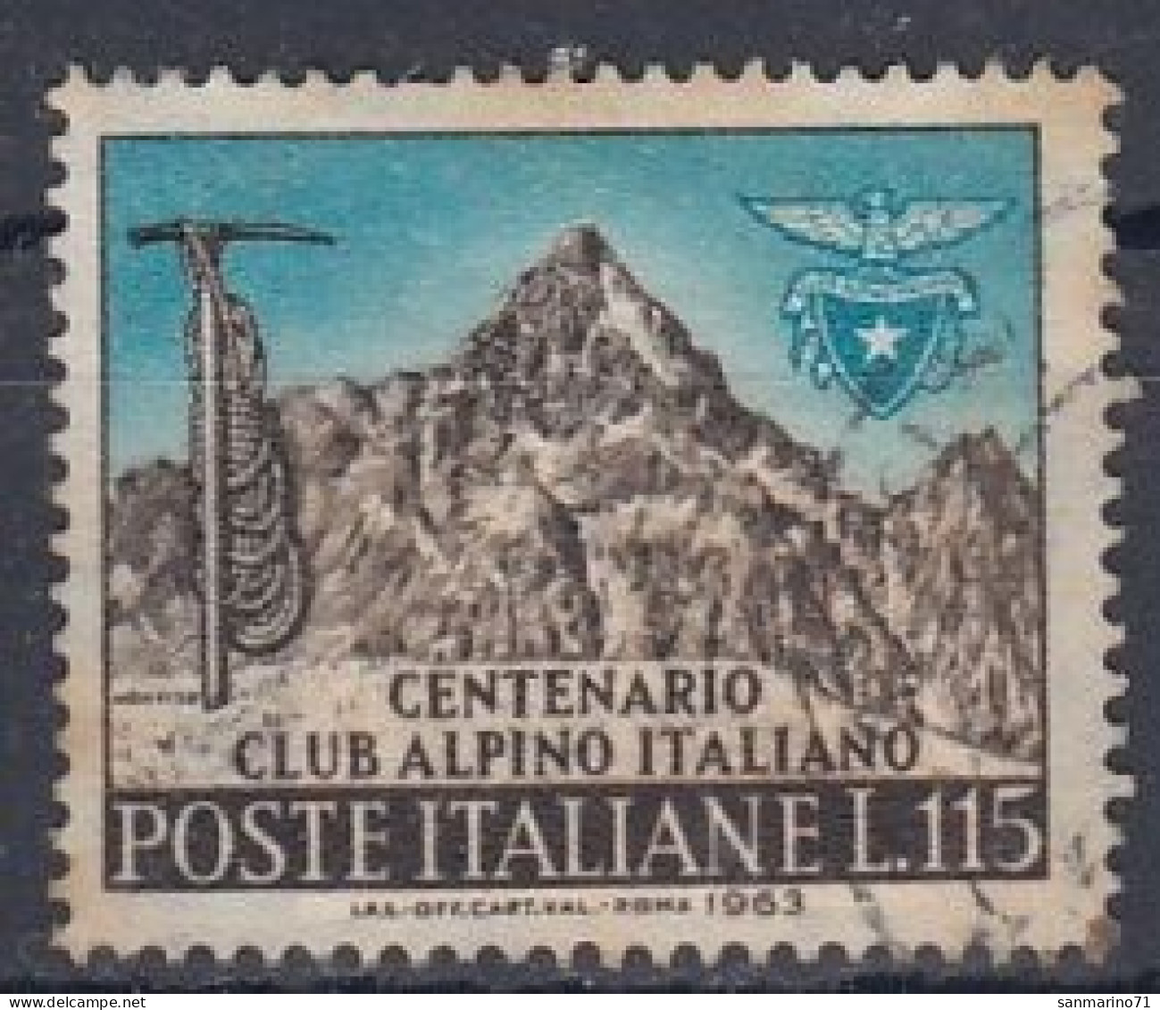 ITALY 1142,used,falc Hinged,few Yellow Spots Backside - 1961-70: Oblitérés