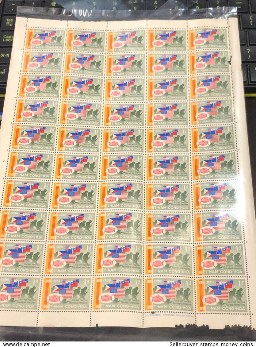 Vietnam South Sheet Stamps Before 1975(1$ Amicale Vis 1968) 1 Pcs25 Stamps Quality Good - Vietnam