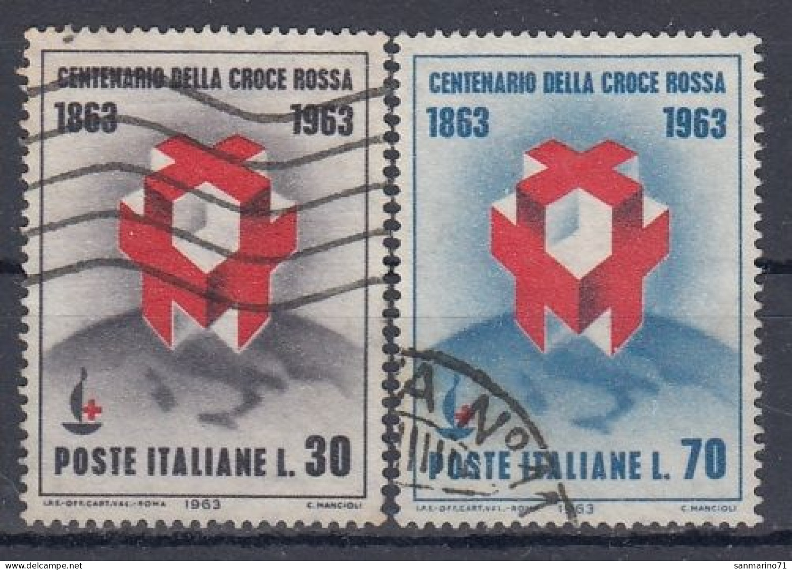 ITALY 1145-1146,used,falc Hinged - 1961-70: Oblitérés