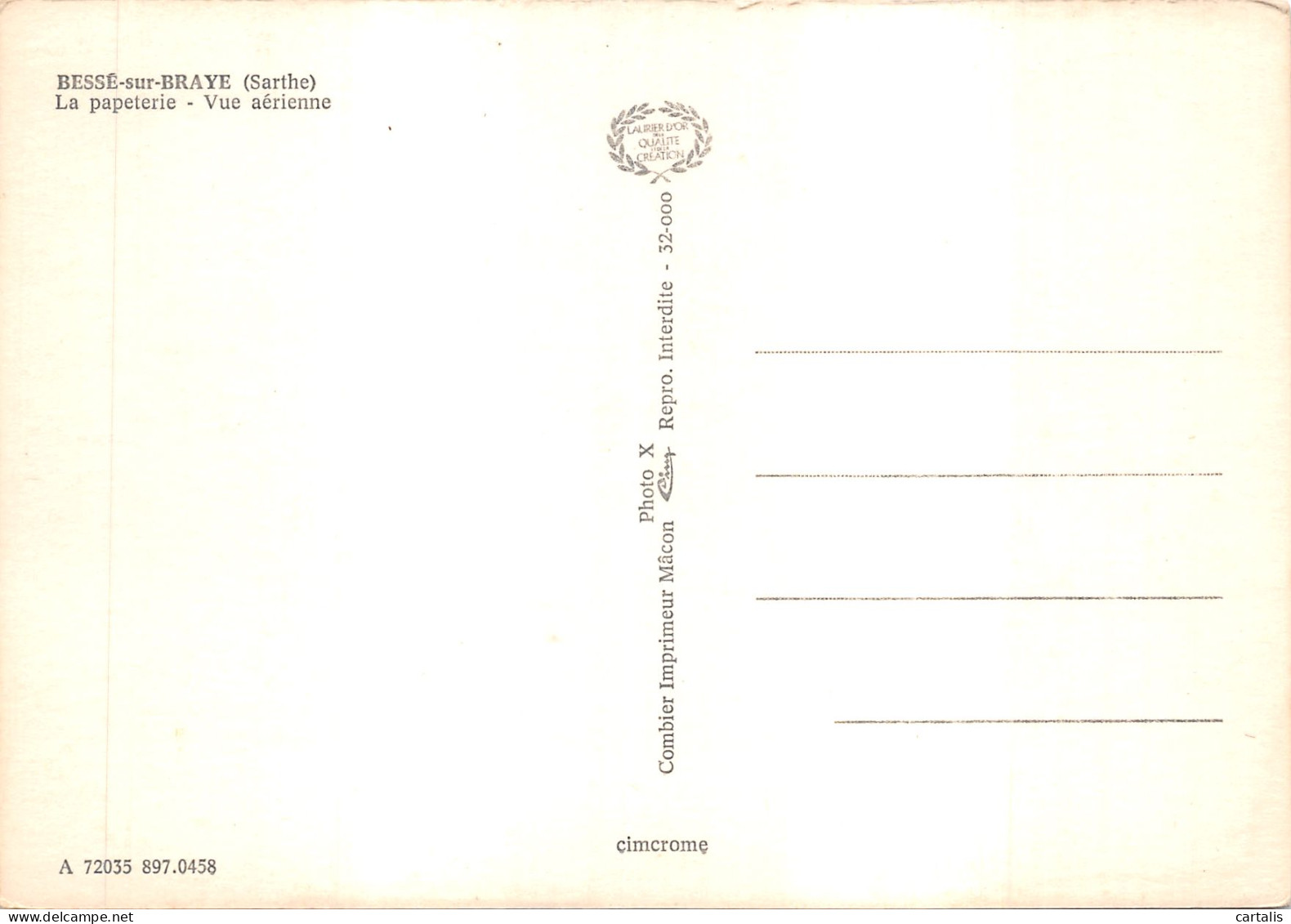 72-BESSE SUR BRAYE-PAPETERIE-N 603-D/0061 - Other & Unclassified