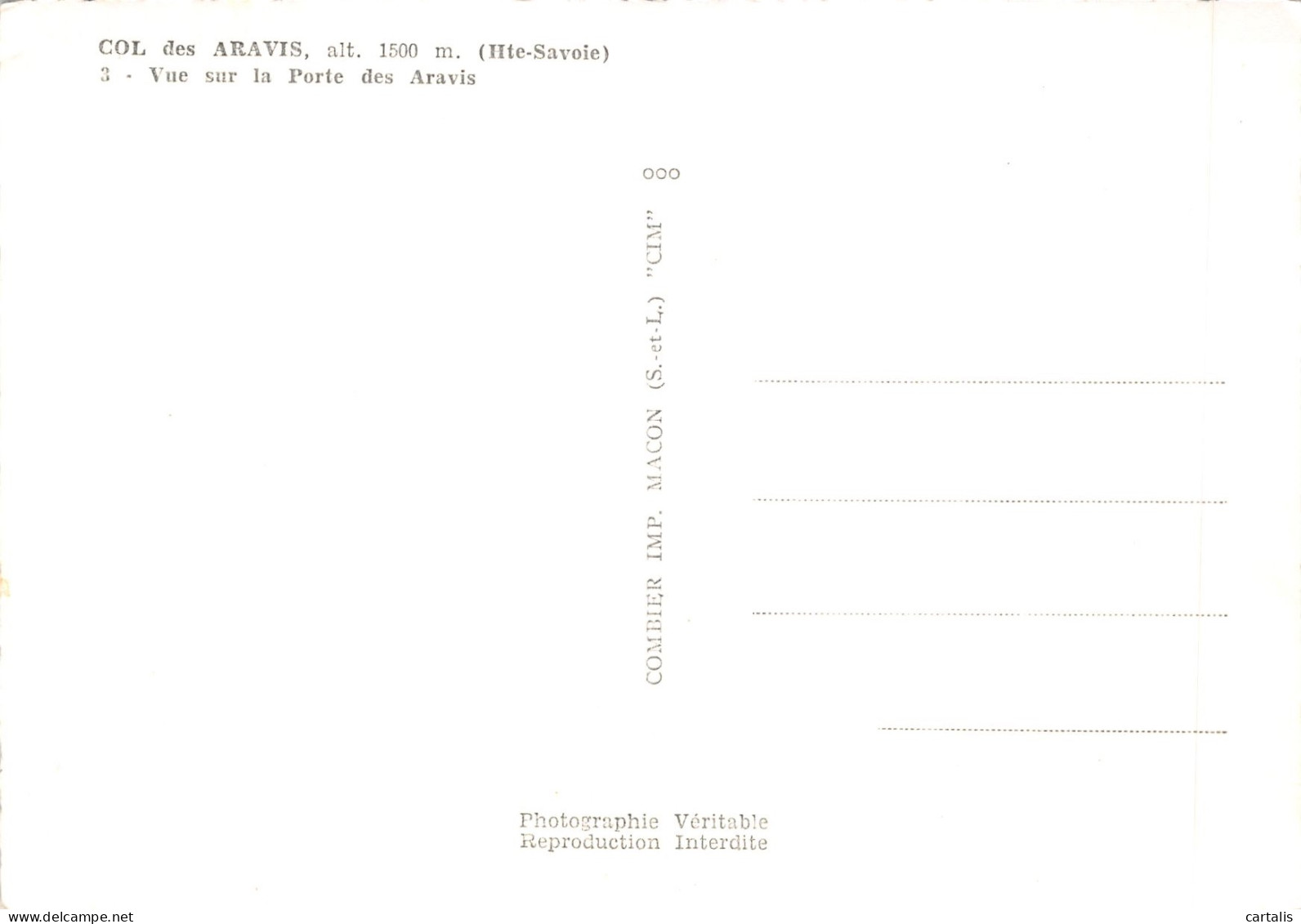 74-COL DES ARAVIS-N 604-B/0317 - Other & Unclassified