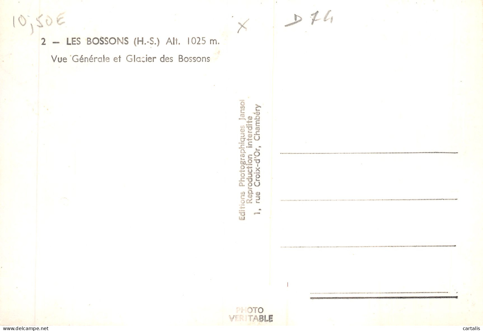 74-LES BOSSONS-N 604-B/0289 - Other & Unclassified