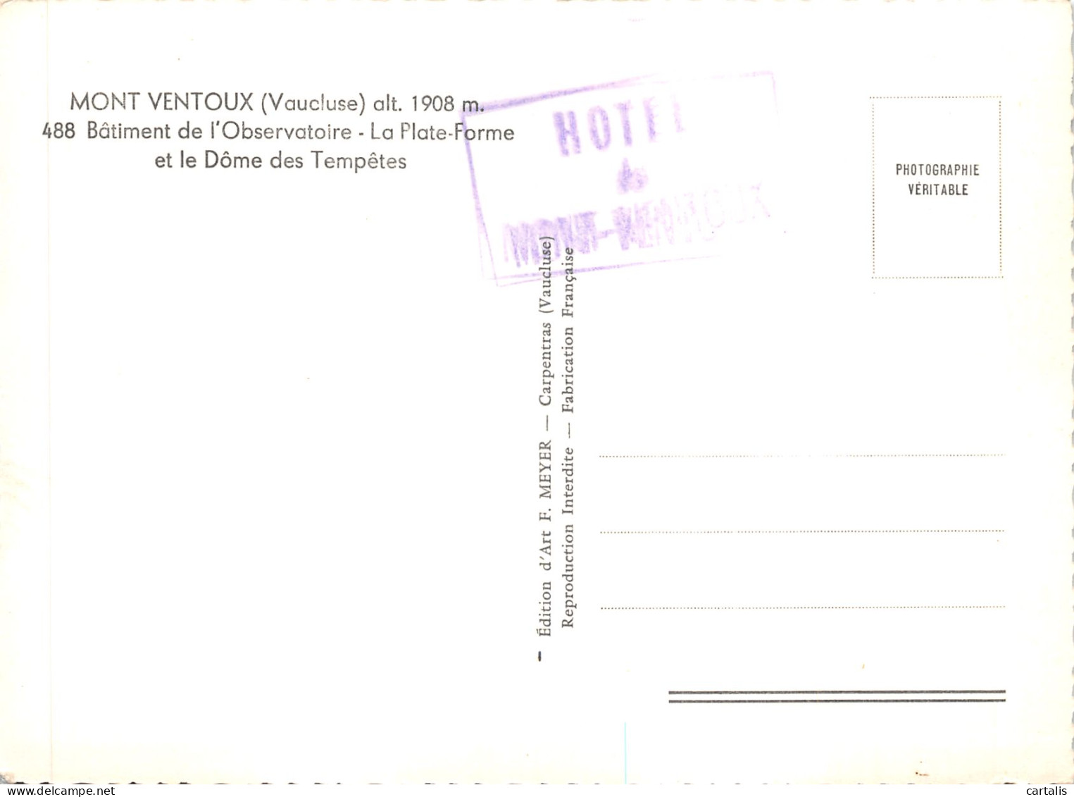 84-LE MONT VENTOUX-L OBSERVATOIRE-N 605-C/0323 - Other & Unclassified