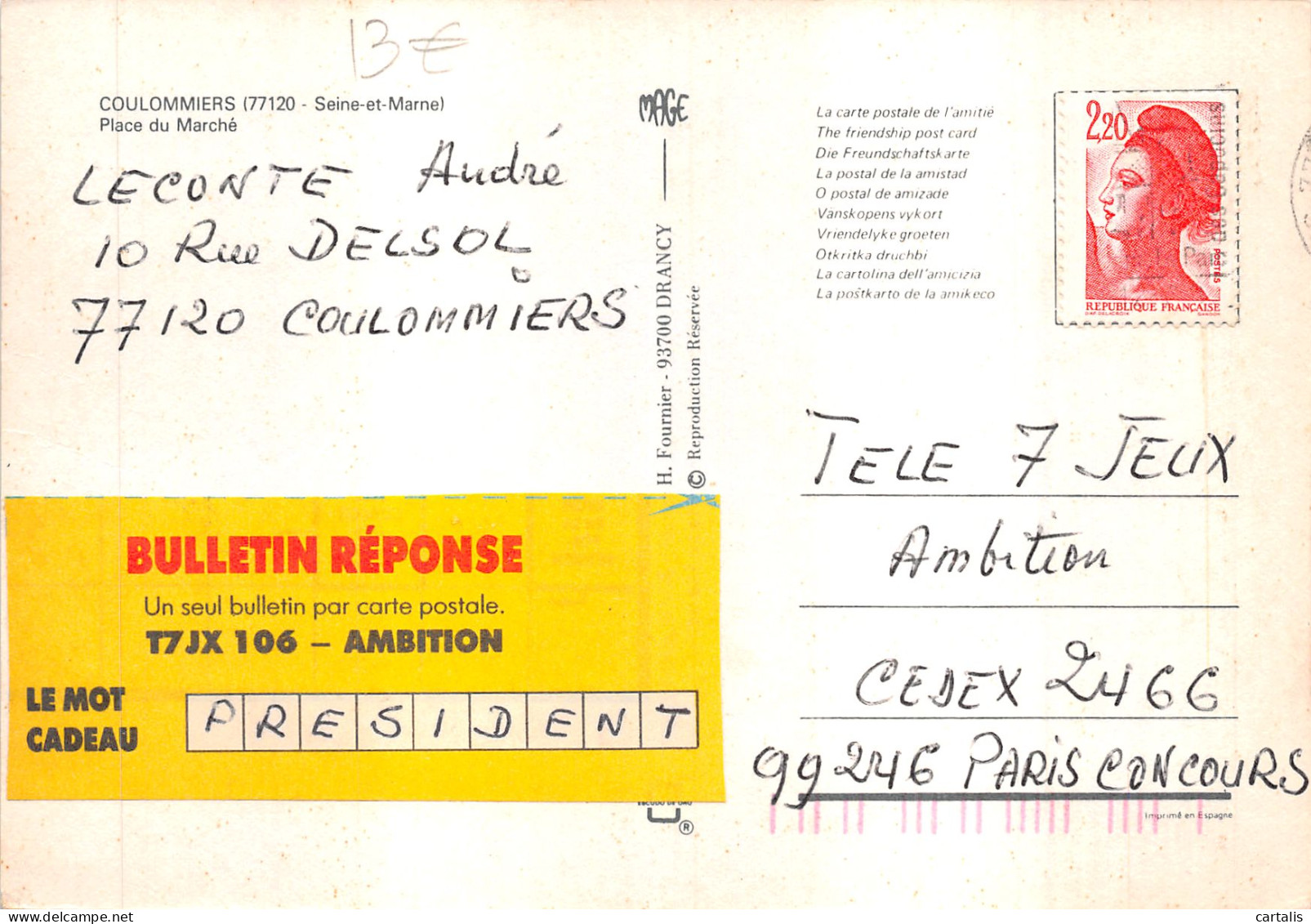 77-COULOMMIERS-N 605-B/0395 - Coulommiers