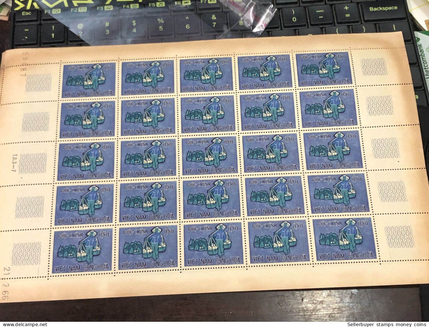 Vietnam South Sheet Stamps Before 1975(0$50 La Vie Du Peuple 1967) 1 Pcs25 Stamps Quality Good - Viêt-Nam