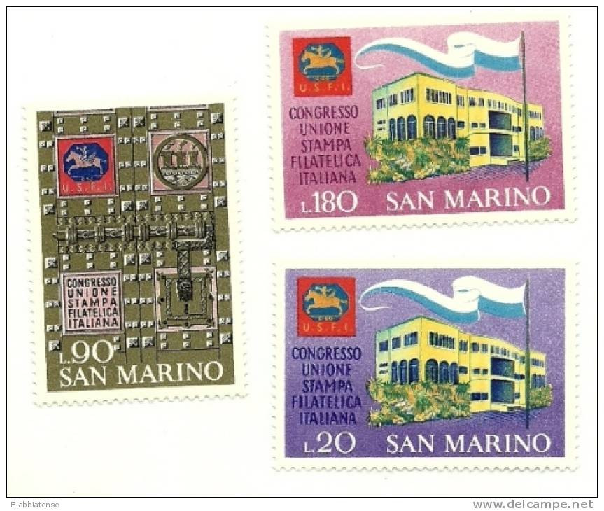 1971 - San Marino 829/31 Stampa Filatelica    ++++++++ - Unused Stamps