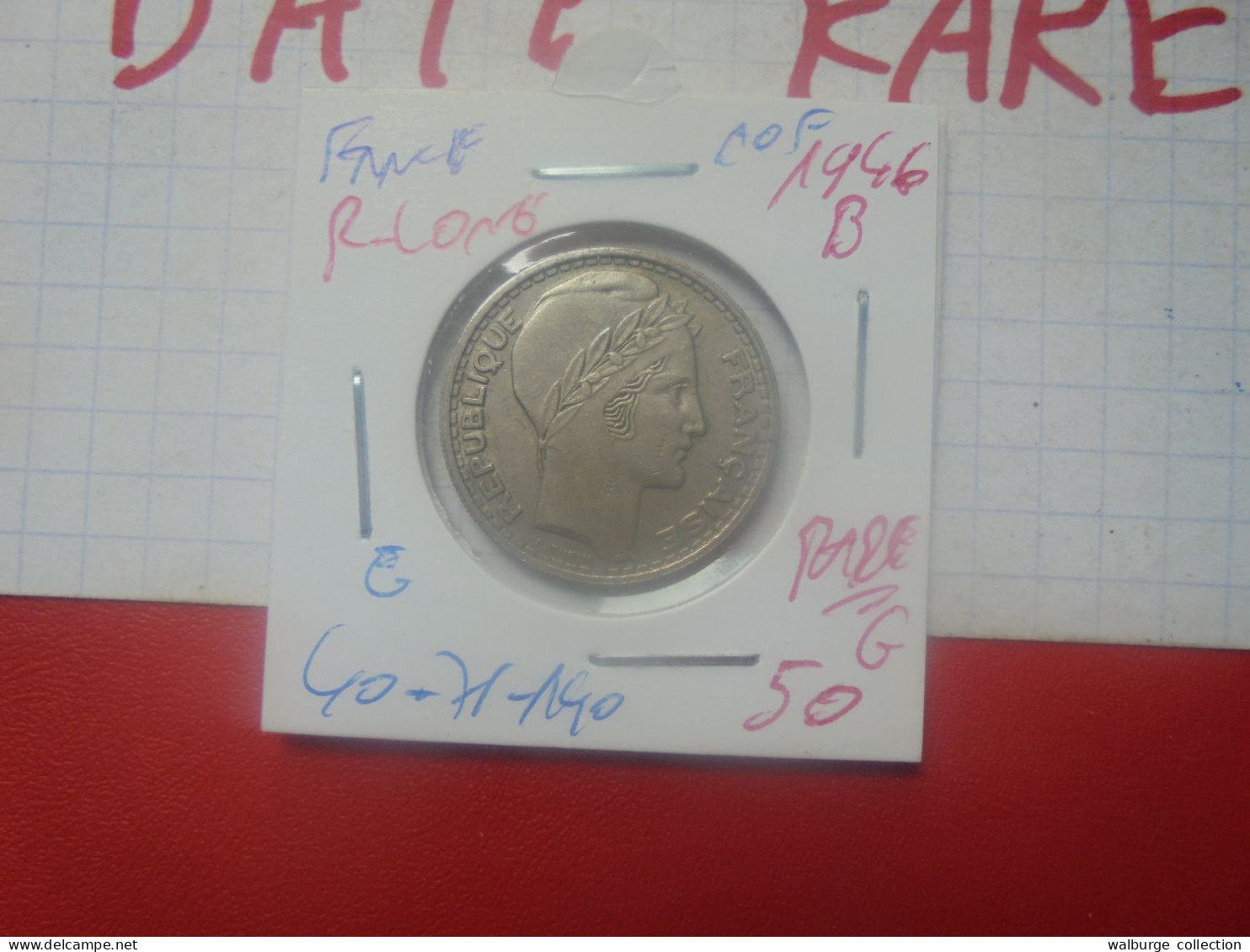+++RARE+++FRANCE 10 FRANCS 1946 "B" RAMEAUX LONGS+++(A.2) - 10 Francs