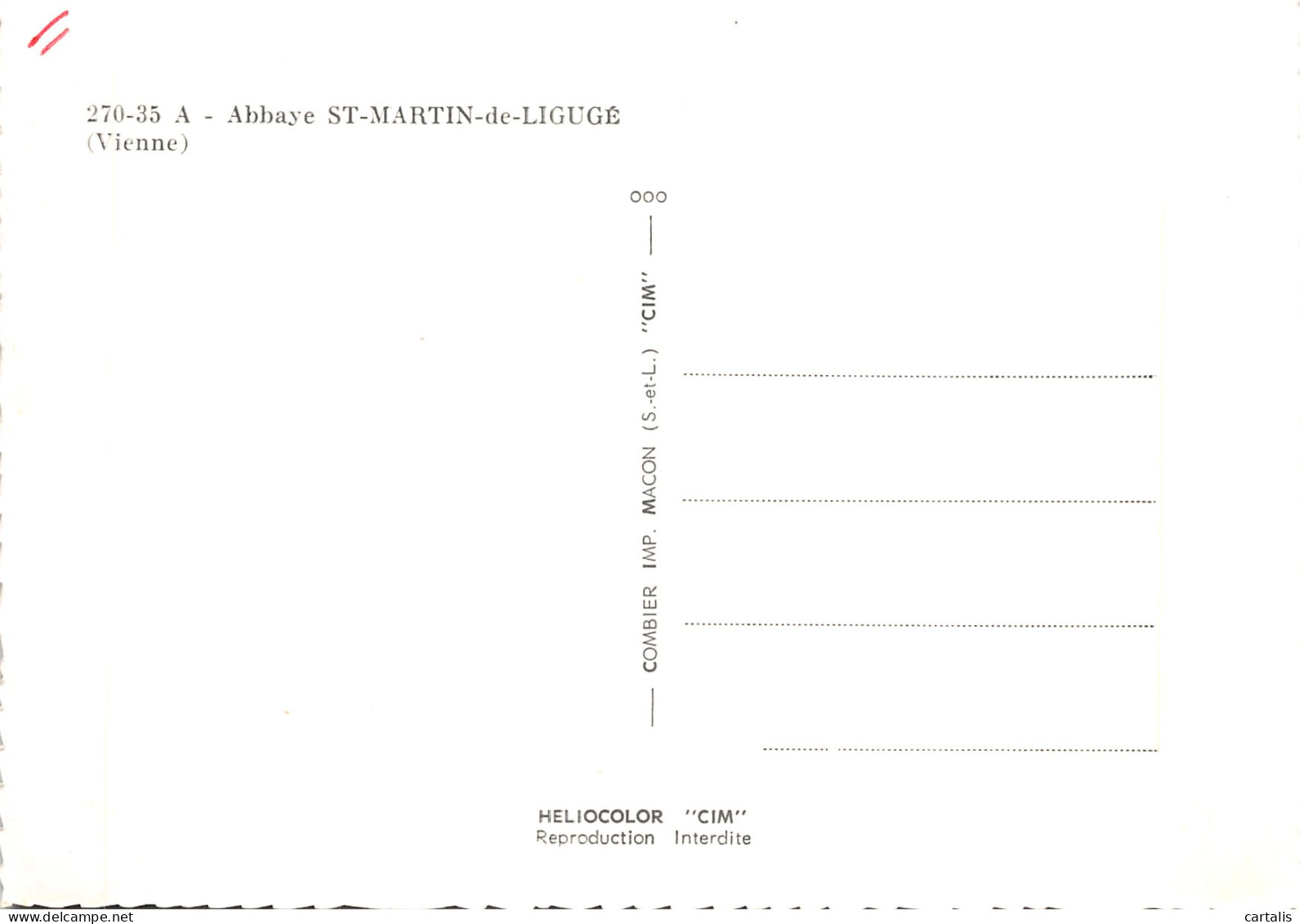 86-SAINT MARTIN DE LIGUGE-L ABBAYE-N 605-D/0389 - Other & Unclassified