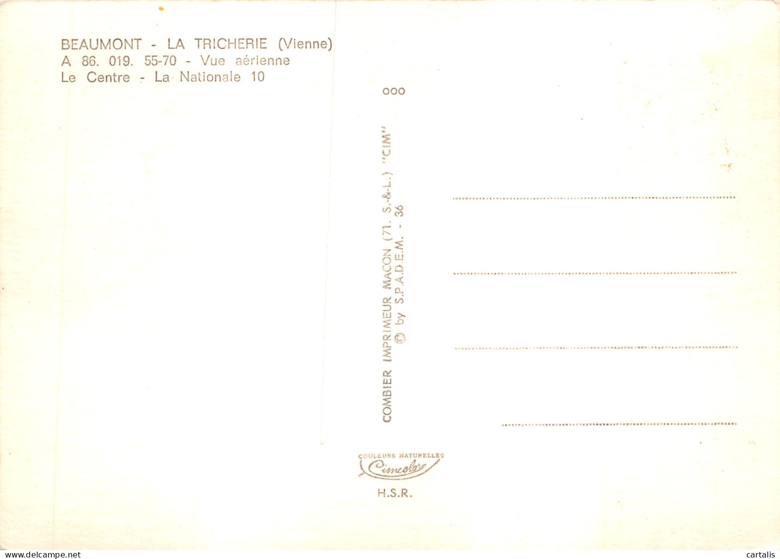 86-BEAUMONT LA TRICHERIE-N 605-D/0353 - Autres & Non Classés