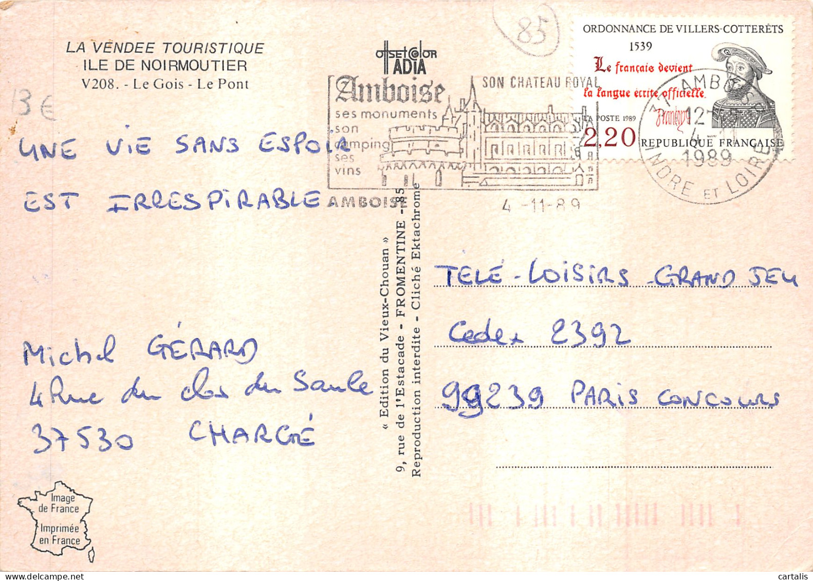 85-ILE DE NOIRMOUTIER-N 605-D/0279 - Ile De Noirmoutier