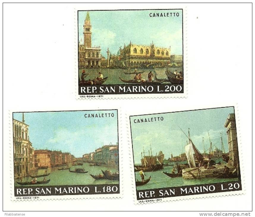1971 - San Marino 824/26 Canaletto     +++++++ - Unused Stamps
