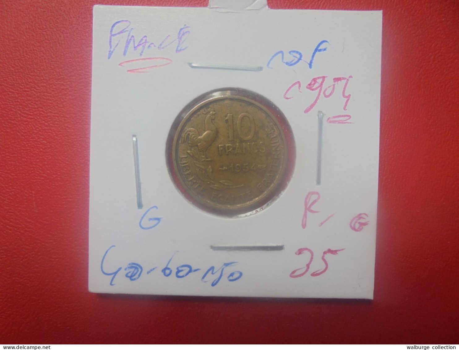 FRANCE 10 FRANCS 1954 (Date+Rare) (A.2) - 10 Francs