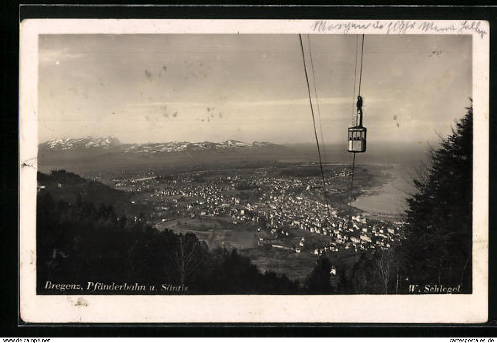 AK Bregenz, Pfänderbahn, Rheintal Und Säntis  - Funicular Railway