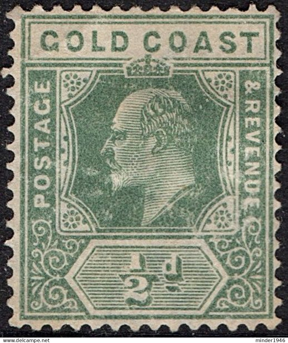 GOLD COAST 1907 KEDVII ½d Dull Green SG59 MH - Côte D'Or (...-1957)