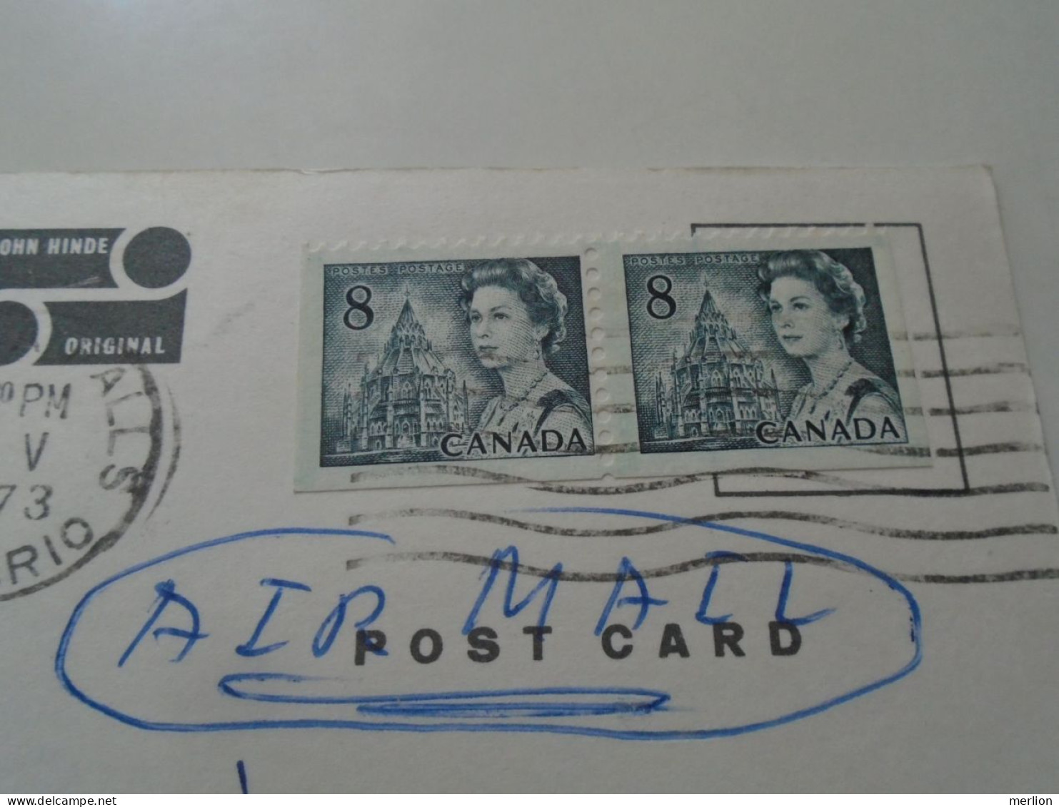 D203244   CPM - Ontario  - Niagara Falls - Stamps QEII  1973 - Niagarafälle