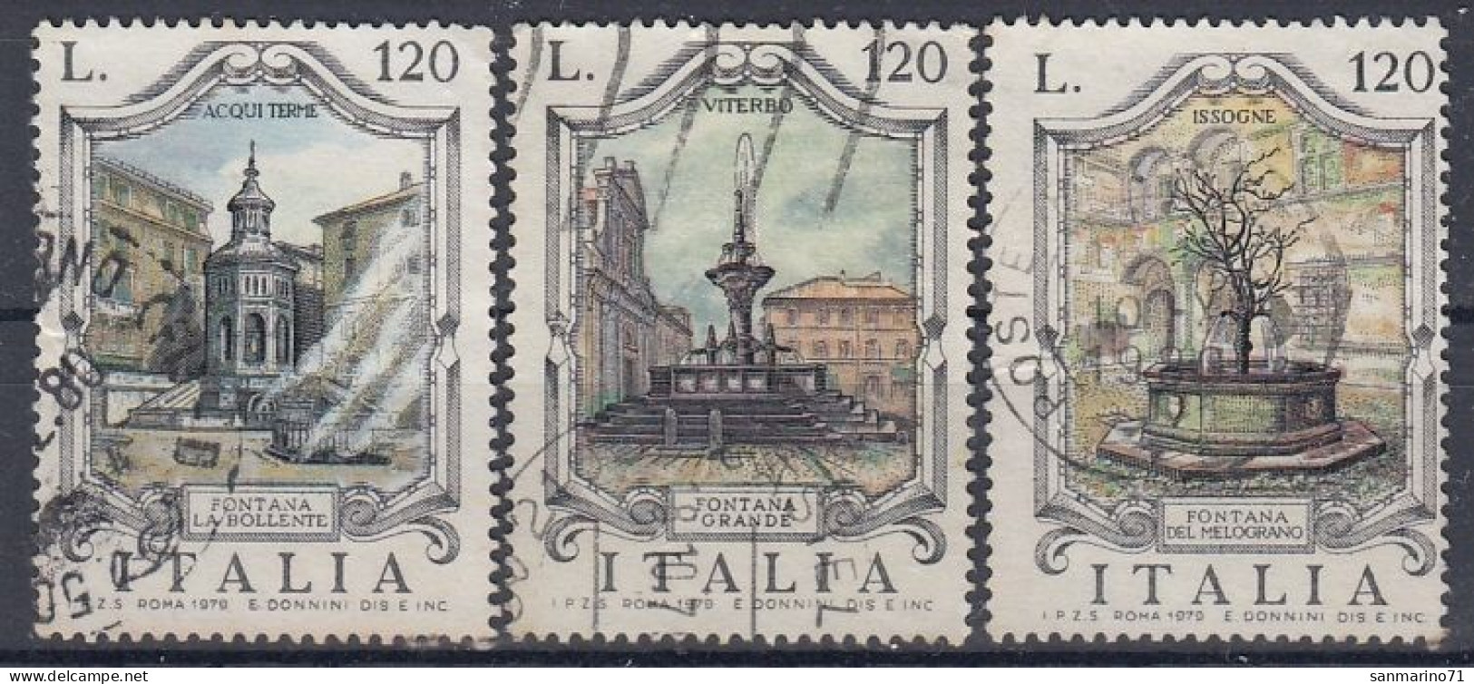 ITALY 1670-1672,used,falc Hinged - 1971-80: Used