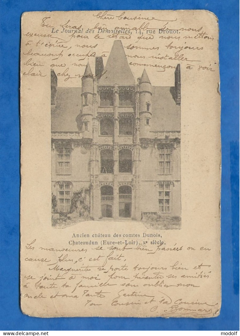 CPA - 28 - Châteaudun - Ancien Château Des Comtes Dunois - Précurseur - Circulée En 1905 - Chateaudun