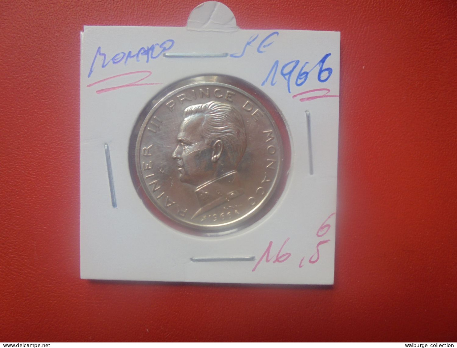 MONACO 5 Francs 1966 ARGENT (A.2) - 1960-2001 New Francs