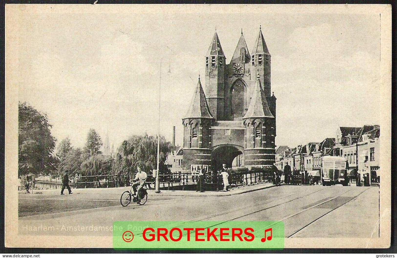 HAARLEM Amsterdamsche Poort  Autobus  Fietser - Haarlem
