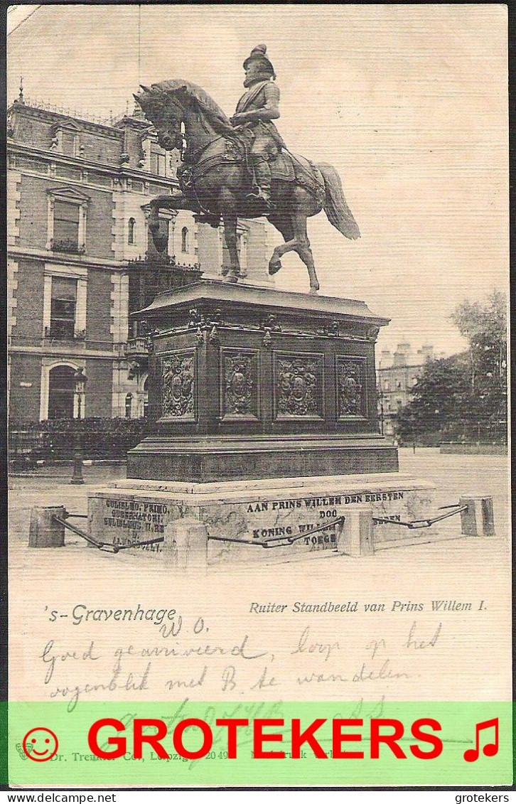 DEN HAAG Ruiterstandbeeld Prins Willem 1903   Ed: TRENKLER - Den Haag ('s-Gravenhage)