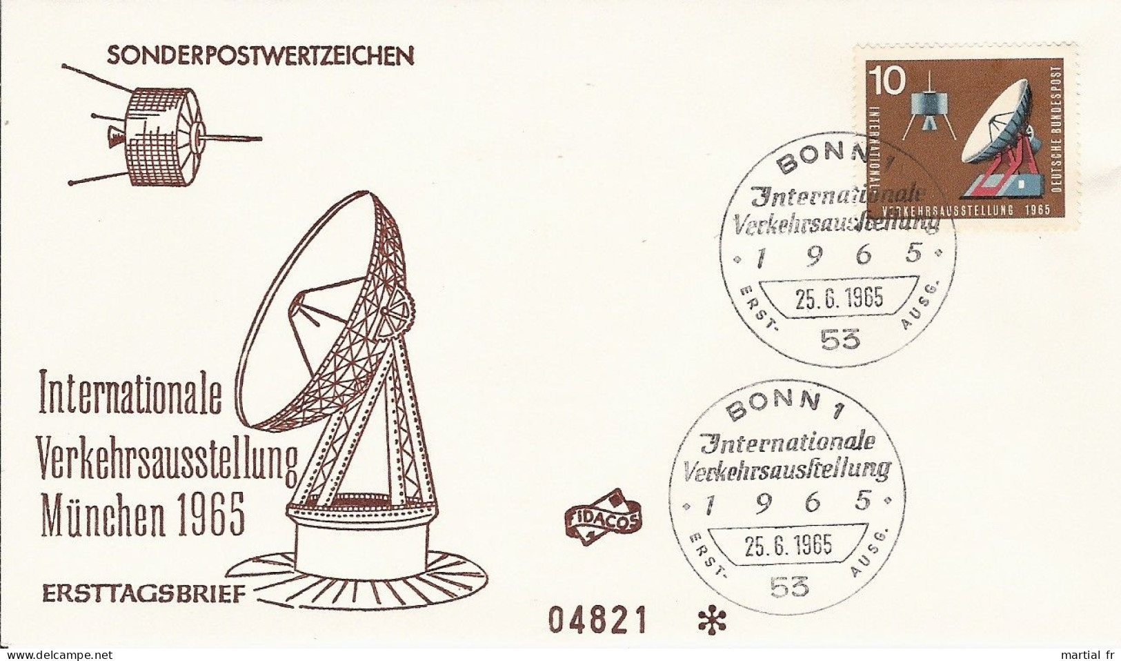 ALLEMAGNE DEUTSCHLAND BUND GERMANY ERSTAUSGABE 1ER JOUR FDC 1965 RADIO FUNK EMISSION PARABOLE BONN - Fysica