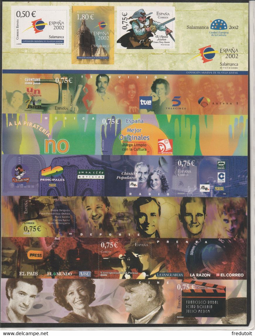 ESPAGNE - N°3512/20 ** (2002) Espana 2002 - Unused Stamps