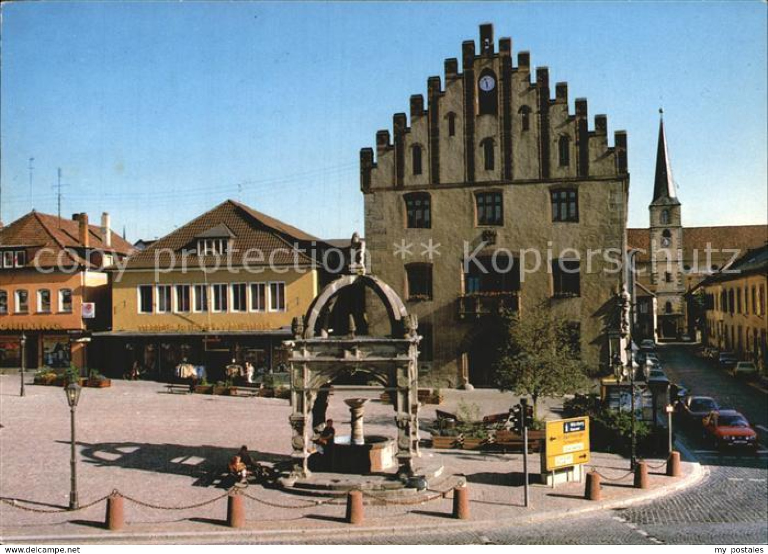 72512856 Hammelburg Marktplatz Mit Rathaus Brunnen Hammelburg - Hammelburg