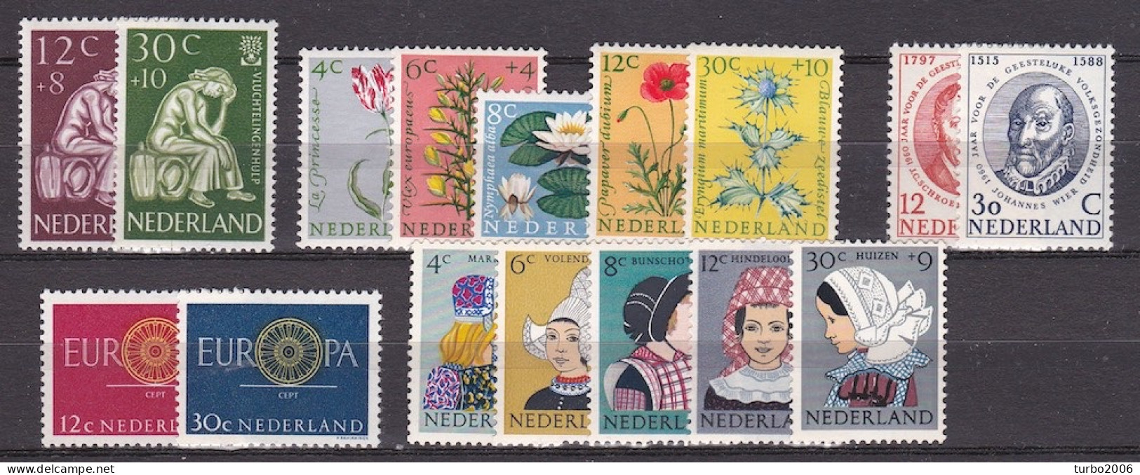 Nederland 1960 Complete Postfrisse Jaargang NVPH 736 / 751 - Années Complètes