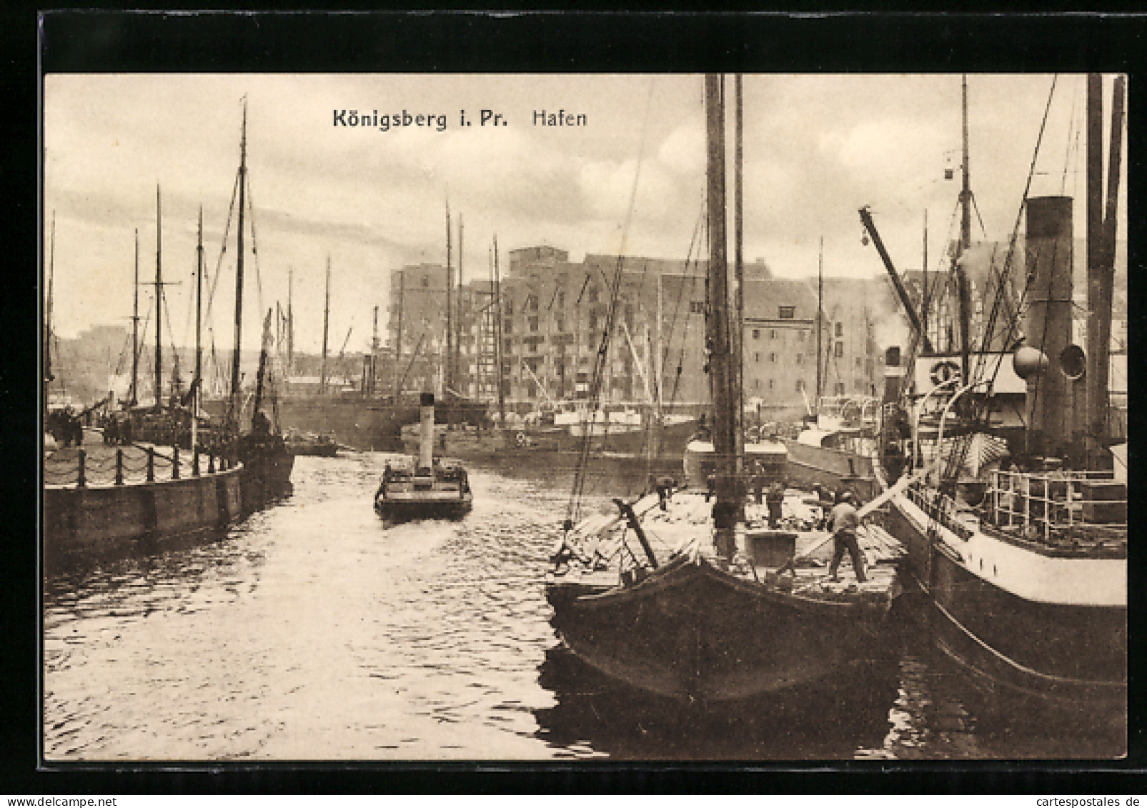 AK Königsberg I. Pr., Hafenpartie Mit Dampfern  - Autres & Non Classés