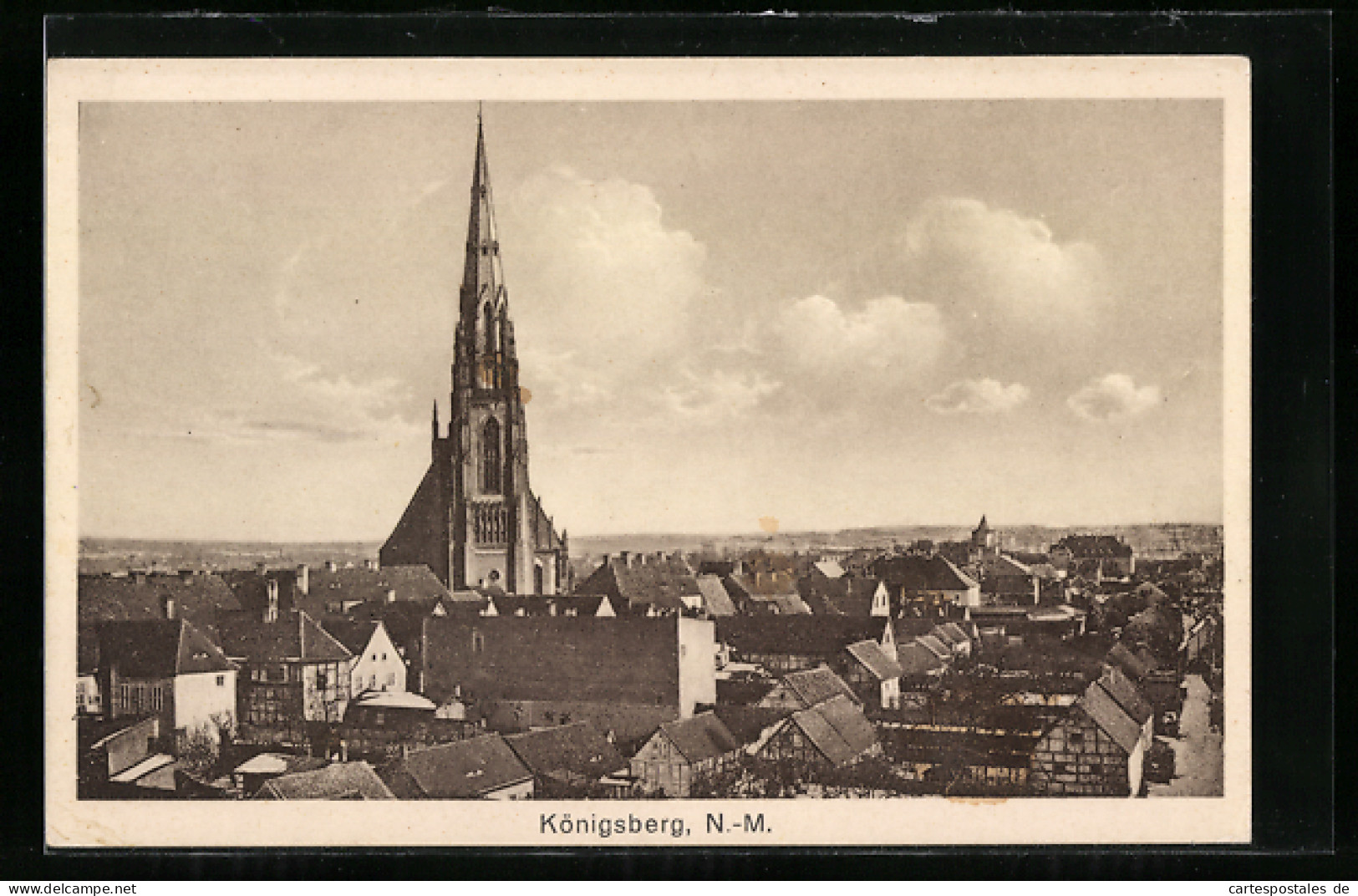 AK Königsberg /N.-M., Teilansicht Mit Kirche Aus Der Vogelschau  - Sonstige & Ohne Zuordnung