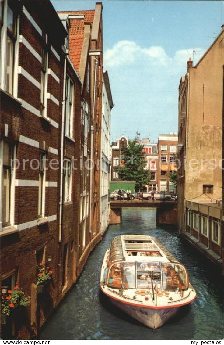 72512539 Amsterdam Niederlande Beulingsloot Mit Haeusern Im Wasser Ausflugsboot  - Other & Unclassified