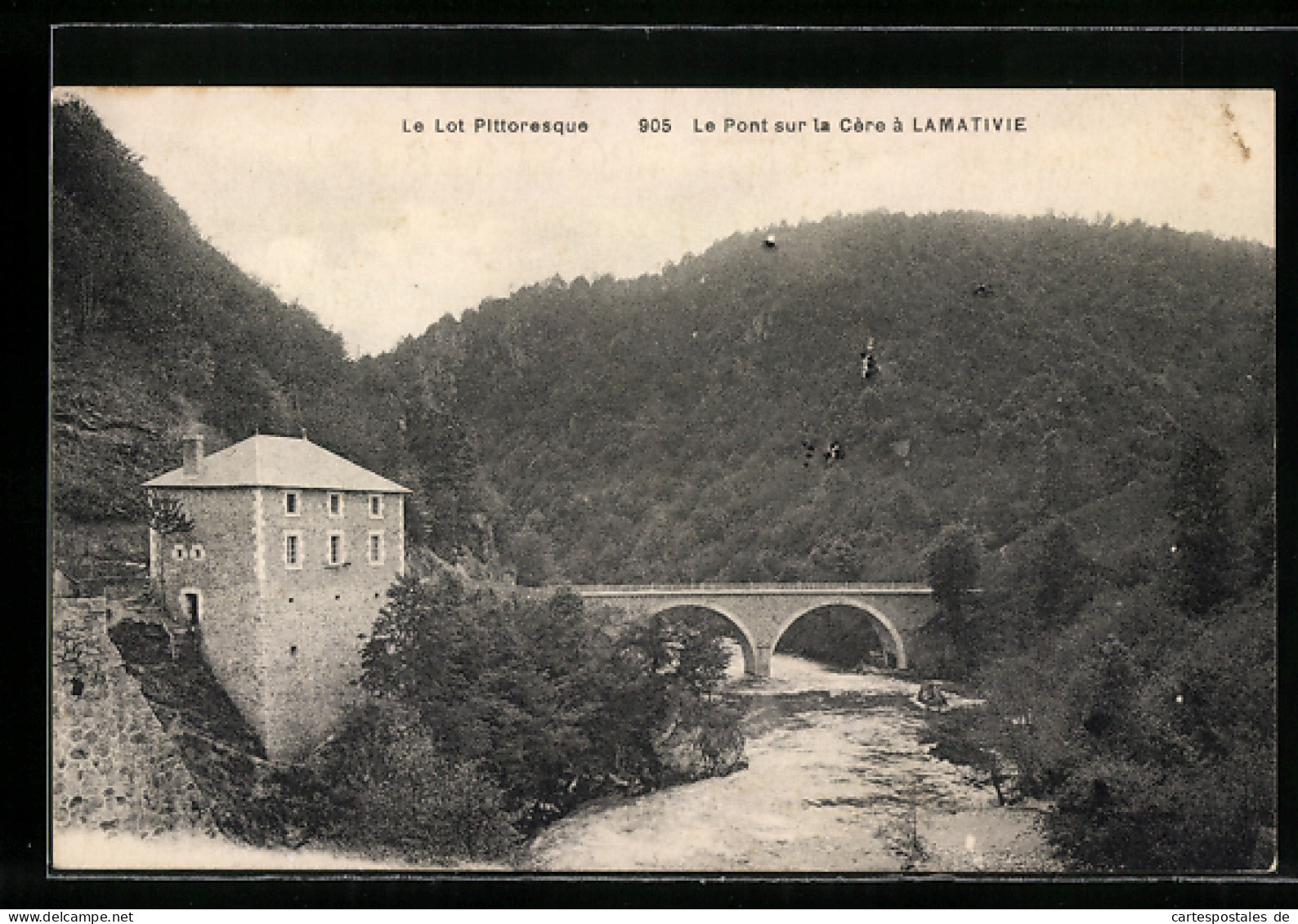 CPA Lamativie, Le Pont Sur La Cère  - Other & Unclassified
