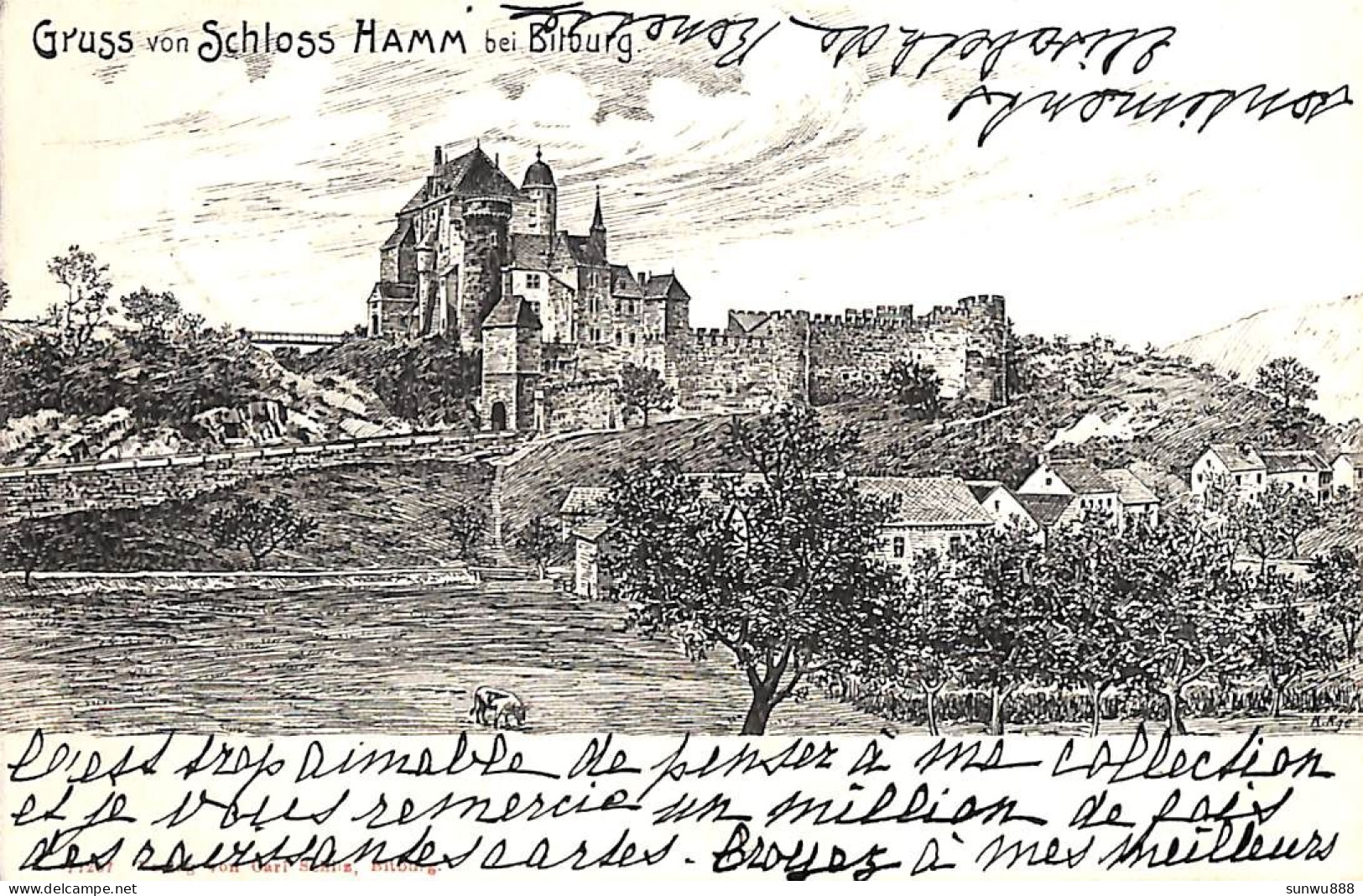 Gruss Van Schloss Hamm Bei Bitburg (1904) - Bitburg