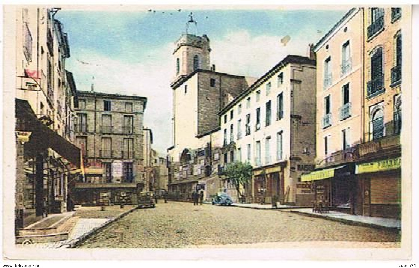 34   PEZENAS  PLACE DE L ANCIEN MARCHE DES EAUX DE VIE 1947 - Pezenas