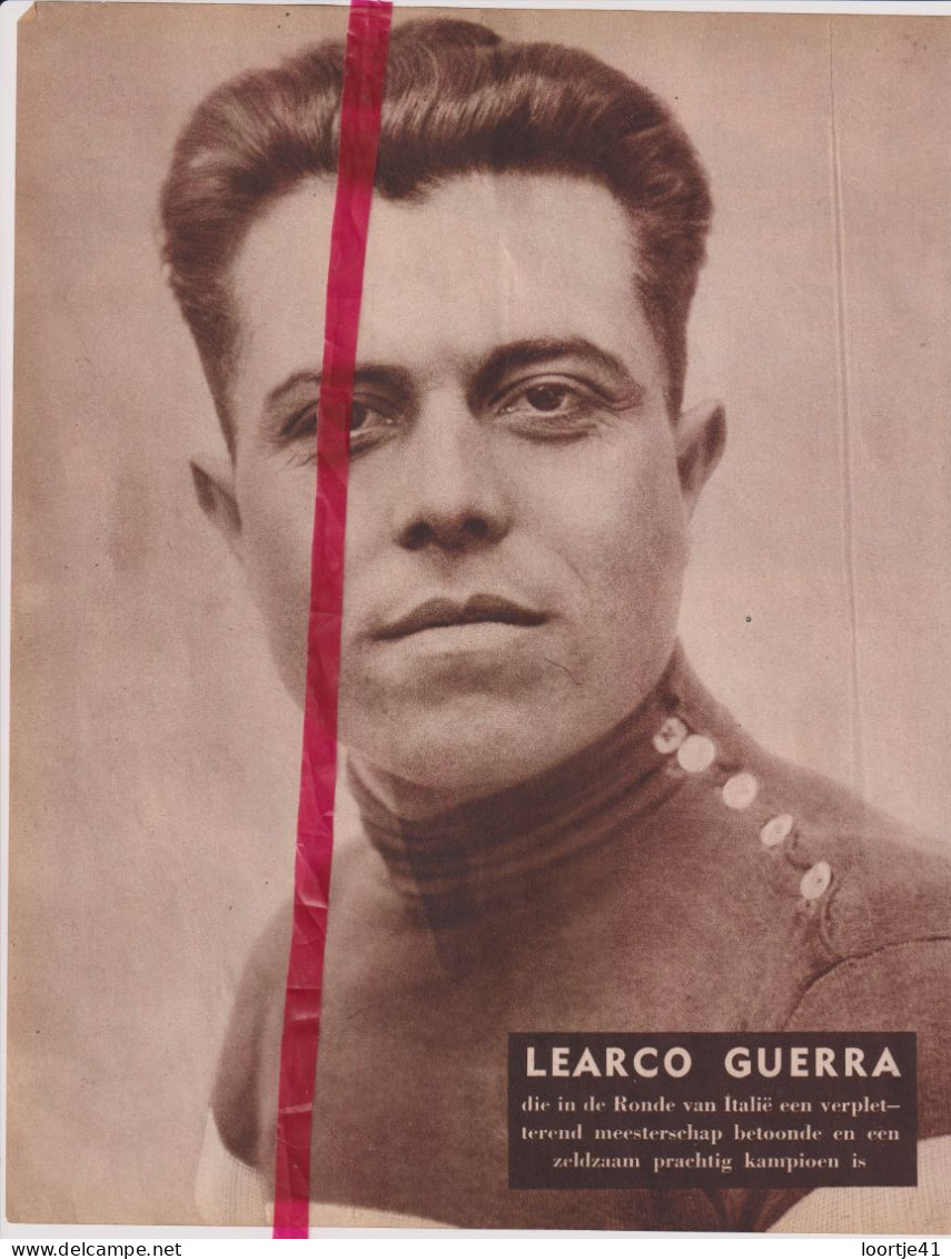 Wielrennen Renner Coureur Learco Guerra - Orig. Knipsel Coupure Tijdschrift Magazine - 1934 - Non Classés