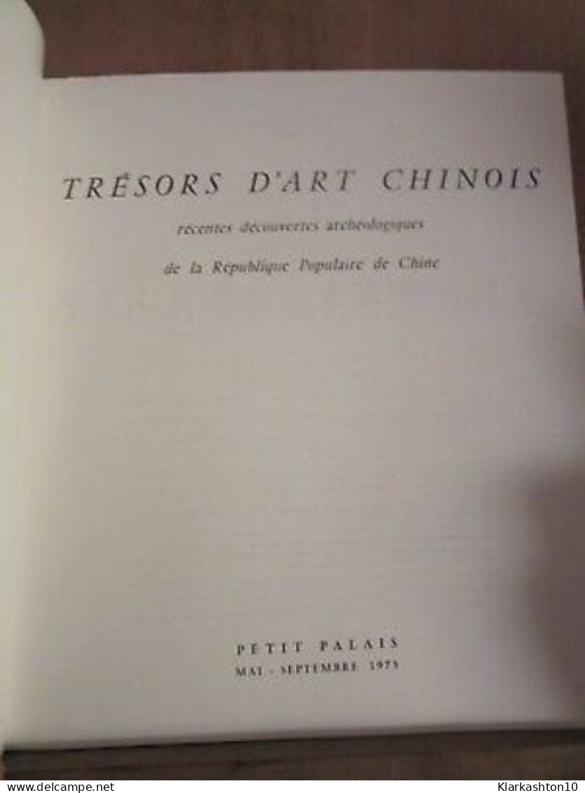 Trésors D'Art Chinois Récentes Découvertes Archéologiques - Other & Unclassified
