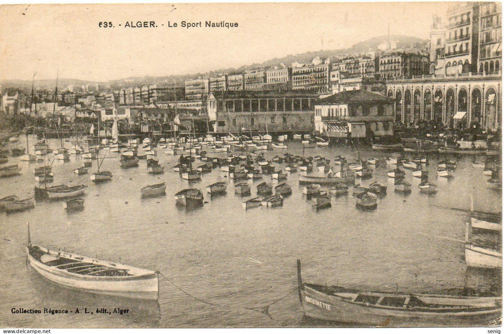 ALGERIE ALGER - 635 - Le Sport Nautique - Collection Régence A.L. édit. (Leroux) - - Algiers